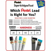 Pentel Super Hi-Polymer Leads, 1 Tablet