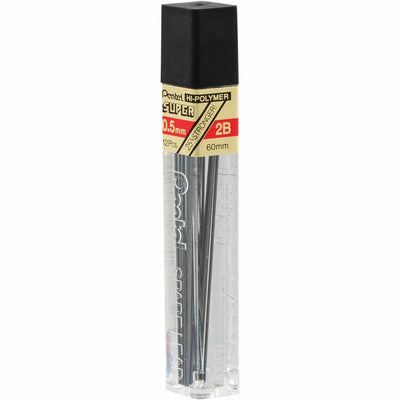 Pentel Super Hi-Polymer Leads, 0.5 mm, 12 / Tube, PENC5052B