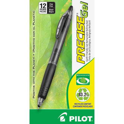 Pilot Precise Gel Fine Retractable BeGreen Pens, 1 Dozen — view 1