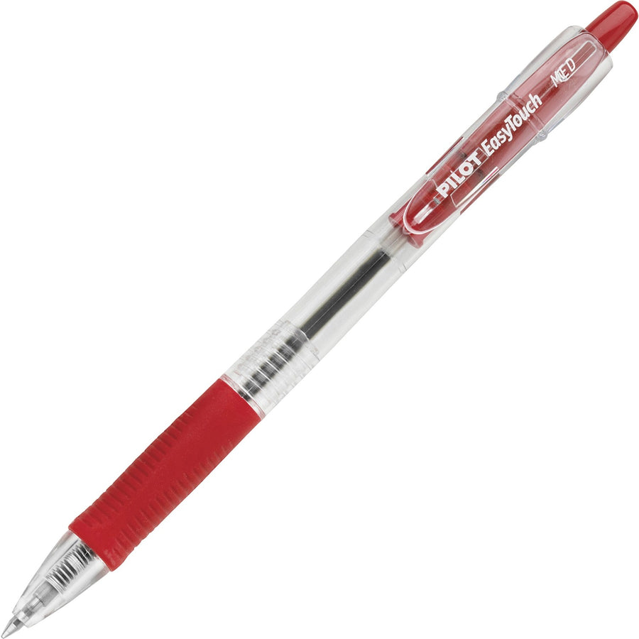 Pilot Retractable Ballpoint Pens, EasyTouch, Red, 1 Dozen, PIL32222