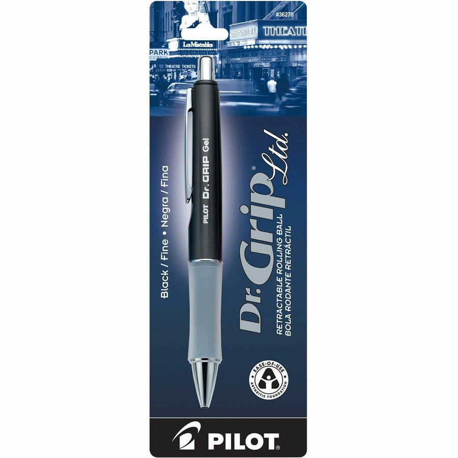 Pilot Dr. Grip Retractable Gel Rollerball Pens, Black, Water Proof, PIL36270