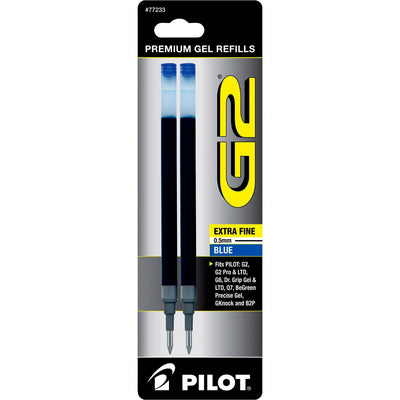 Pilot G2 Premium Gel Ink Pen Refills, 2 / Pack, PIL77233