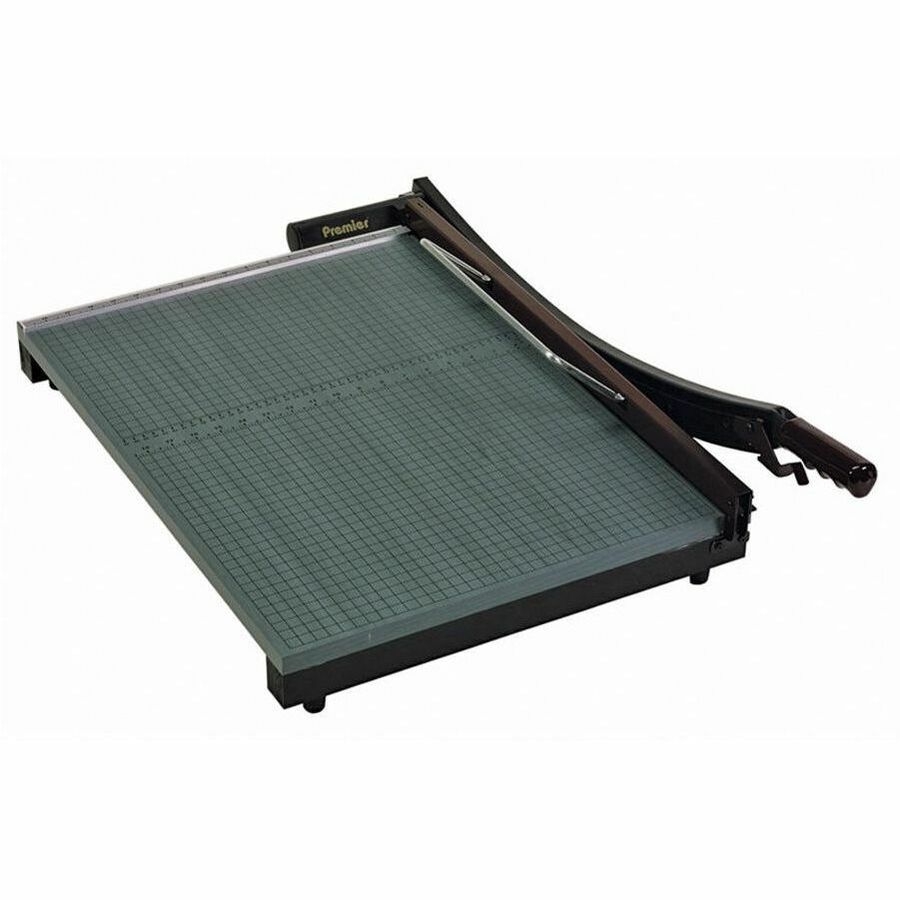 Premier Stakcut Paper Trimmers, 19" x 0.8", Green, Wood, Non-slip Rubber Feet, PRE724