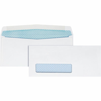 Quality Park No. 8-5/8 Single Window Security Tinted Check Envelope, White, 500 / Box — view 1