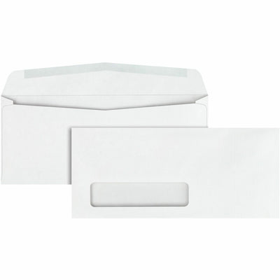 Quality Park No. 10 Single Window Business Envelopes with Embossed Ridges, White, 500 / Box, QUA21330