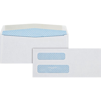 Quality Park No. 8-5/8 Double Window Security Tint Envelopes, White, 500 / Box — view 1