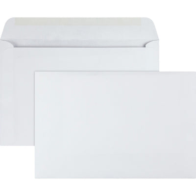 Quality Park 6 x 9 Booklet Envelopes with Open Side for Easy Insertion, White, 100 / Box, QUA37113