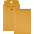 Quality Park 5 x 7-1/2 Clasp Envelopes with Deeply Gummed Flaps, Kraft, 100 / Box, QUA37835