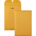 Quality Park 6 x 9 Clasp Envelopes with Deeply Gummed Flaps, Kraft, 100 / Box, QUA37855
