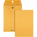 Quality Park 6-1/2 x 9-1/2 Clasp Envelopes ith Deeply Gummed Flaps, Kraft, 100 / Box, QUA37863