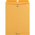 Quality Park 9-1/2 x 12-1/2 Clasp Envelopes with Deeply Gummed Flaps, Kraft, 100 / Box, QUA37893