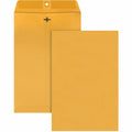 Quality Park 10 x 15 Clasp Envelopes with Deeply Gummed Flaps, Kraft, 100 / Box, QUA37898