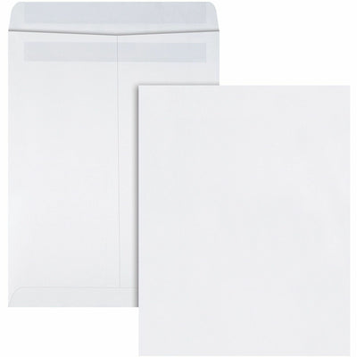 Quality Park 9-1/2 x 12-1/2 Catalog Mailing Envelopes with Redi-Seal Self-Seal Closure, White, 100 / Box, QUA43617