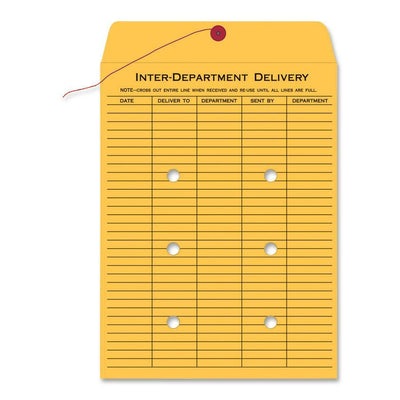 Quality Park 9 x 12 Inter-Departmental Envelopes, Brown Kraft, 100 / Box, QUA63462