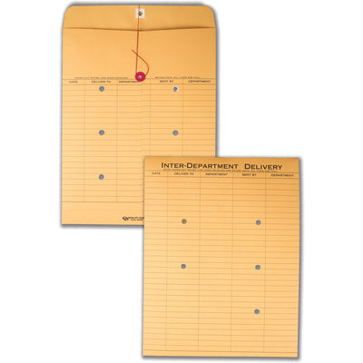 Quality Park 10 x 13 Inter-Departmental Envelopes, Brown Kraft, 100 / Box, QUA63560