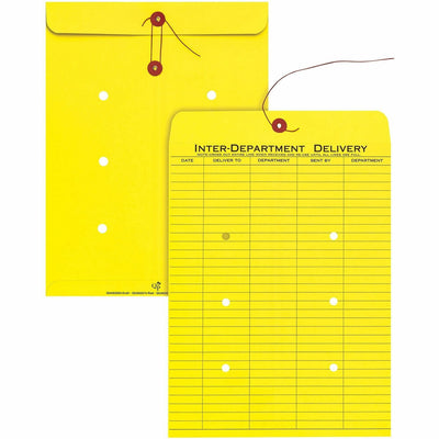 Quality Park 10 x 13 Inter-Departmental Envelopes, Yellow, 100 / Box — view 1