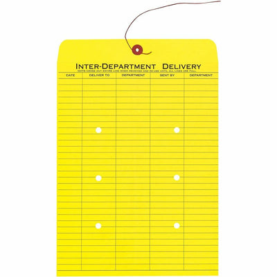 Quality Park 10 x 13 Inter-Departmental Envelopes, Yellow, 100 / Box, QUA63576