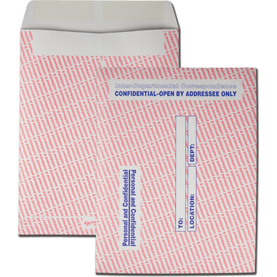 Quality Park 10 x 13 Personal and Confidential Inter-Departmental Envelopes, Blue, 100 / Box, QUA63778
