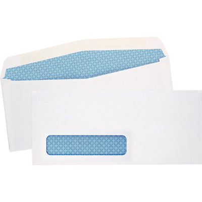 Quality Park No. 10 Single Window Security Tinted Business Envelopes, White, 500 / Box, QUA90130