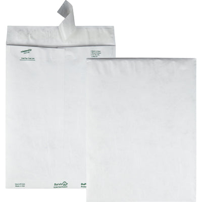 Quality Park Survivor 9-1/2 x 12 1/2 DuPont Tyvek Catalog Mailers with Self-Seal Closure, White, 100 / Box, QUAR1520