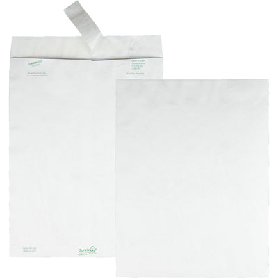 Quality Park Survivor 10 x 13 DuPont Tyvek Catalog Mailer with Self-Sealing Closure, White, 100 / Box, QUAR1580