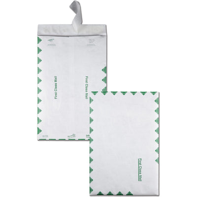 Quality Park Survivor 10 x 15 DuPont Tyvek First Class Border Catalog Mailers, White, 100 / Box, QUAR1670