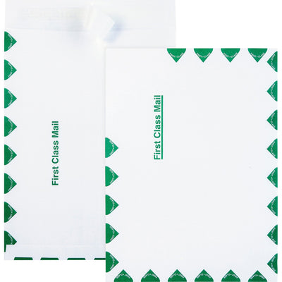 Quality Park 9 x 12 Ship-Lite First Class Mail Catalog Envelopes with Self-Seal Closure, White, 100 / Box, QUAS3615
