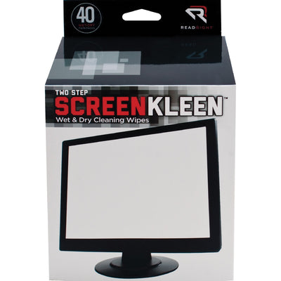 Advantus Read Right Kleen & Dry Screen Cleaners, 1 Box, REARR1305