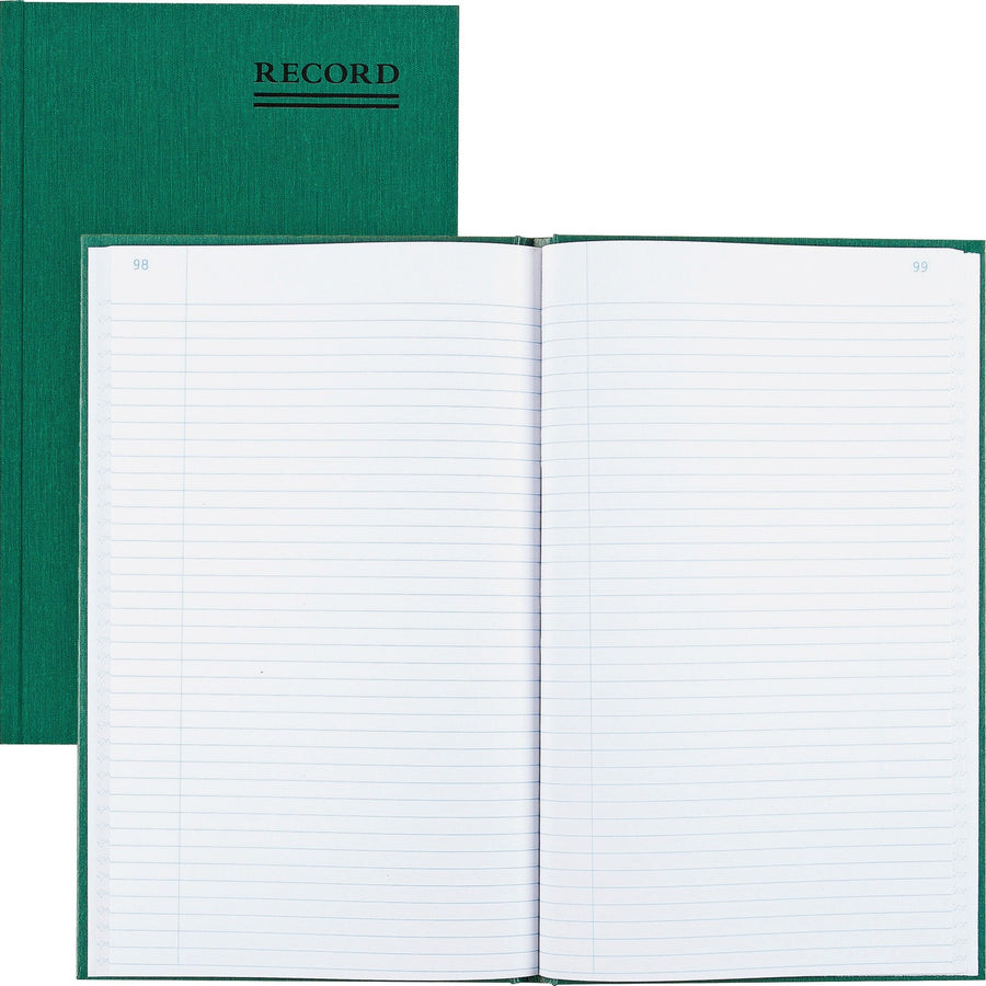 Rediform Emerald Series Account Book, 7.25" Width x 12.25" Length, Green, Gummed, 500, Numbered, RED56-151