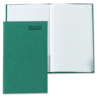 Dominion Blueline Rediform Green Cover Record Account Book, 6.25" Width x 9.62" Length, RED56-521
