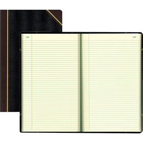Dominion Blueline Rediform Texhide Cover Record Books with Margin, Black, 8.75" Width x 14.25" Length, RED57151
