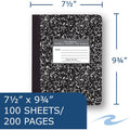 Roaring Spring Paper Products Roaring Spring Wide Ruled Hard Cover Composition Book, 9 3/4" x 7 1/2", ROA77230