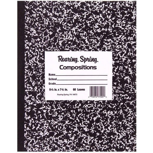 Roaring Spring Black Cover Flexcomp 10"x8" WM, 1 Each