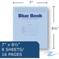 Roaring Spring Paper Products Roaring Spring Blue Book 8-sheet Exam Booklet, 7" x 8 1/2", 50 / Pack, ROA77512