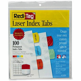 TOPS Redi-Tag Laser Printable Index Tabs, Yellow, 100 / Pack, RTG33120