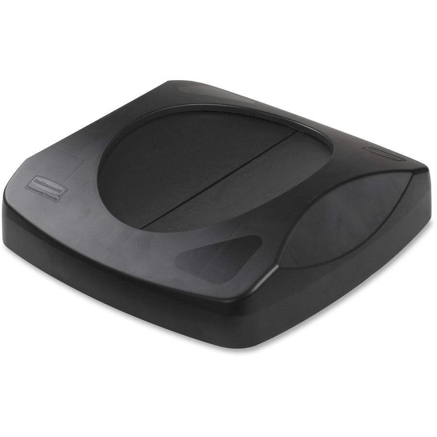 Rubbermaid Commercial Untouchable Swing Top Lid, 14.9" x 4.5", Black, RCP268988BK