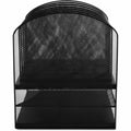 Safco Onyx 2 Horizontal/6 Upright Desk Organizer, Black, SAF3255BL