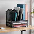 Safco Onyx 2 Horizontal/6 Upright Desk Organizer, Black, SAF3255BL