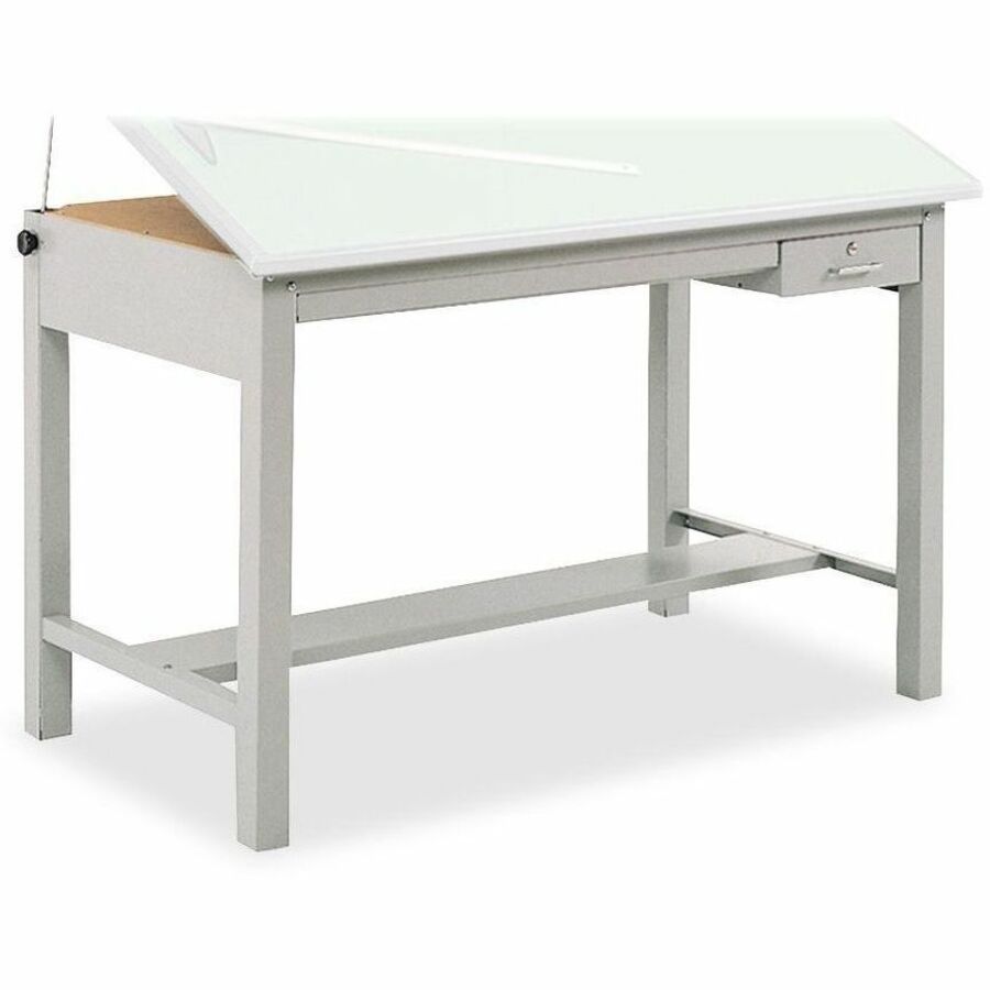 Safco Precision Drafting Table Base, 56.38" x 35.50", Steel, SAF3962GR