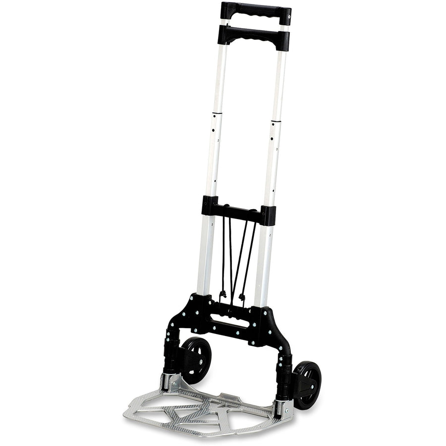 Safco Stow-Away Hand Truck, 16.25" x 39.50", Black, Aluminum, Retractable Wheel, SAF4049NC