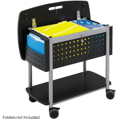 Safco Scoot Mobile File Cart, Black, SAF5370BL