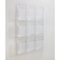 Safco 9-Pocket Magazine/Literature Display Rack, Clear, SAF5603CL