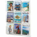 Safco 9-Pocket Magazine/Literature Display Rack, Clear, SAF5603CL