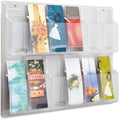 Safco 12 Pamphlet Pocket Display Rack, Clear, SAF5604CL