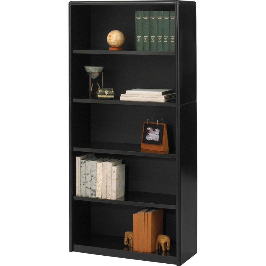 Safco ValueMate Bookcase, 31.8" x 67", Black, Plastic, SAF7173BL