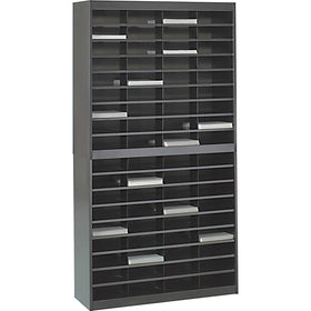 Safco 72-Compartment Literature Organizer, Black, SAF9241BLR