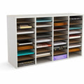 Safco Adjustable Shelves Literature Organizers, Gray, SAF9424GR