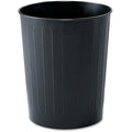 Safco Fire-safe Steel Round Wastebasket, Black, 6 gal, SAF9604BL