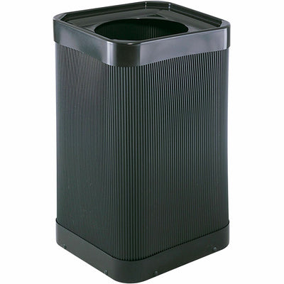 Safco At-Your-Disposal 12" Open Waste Receptacle, Black, 38 gal, SAF9790BL