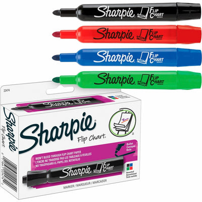 Newell Sharpie Flip Chart Markers, 4 / Set, SAN22474